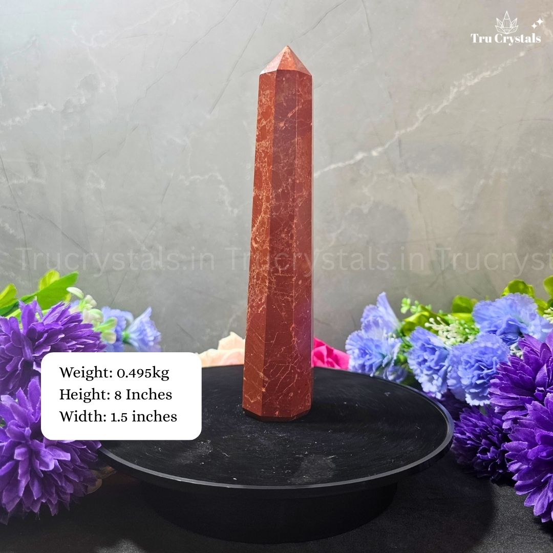 Red Jasper Tower – Premium Grounding Crystal for Strength, Stability & Root Chakra Healing