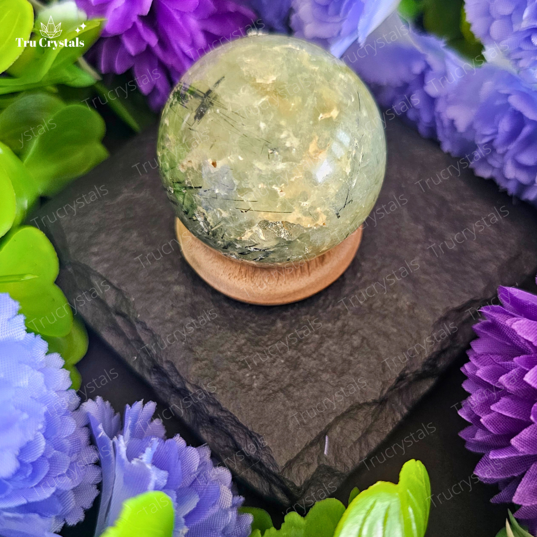 Prehnite Sphere For Spiritual Growth & Harmony