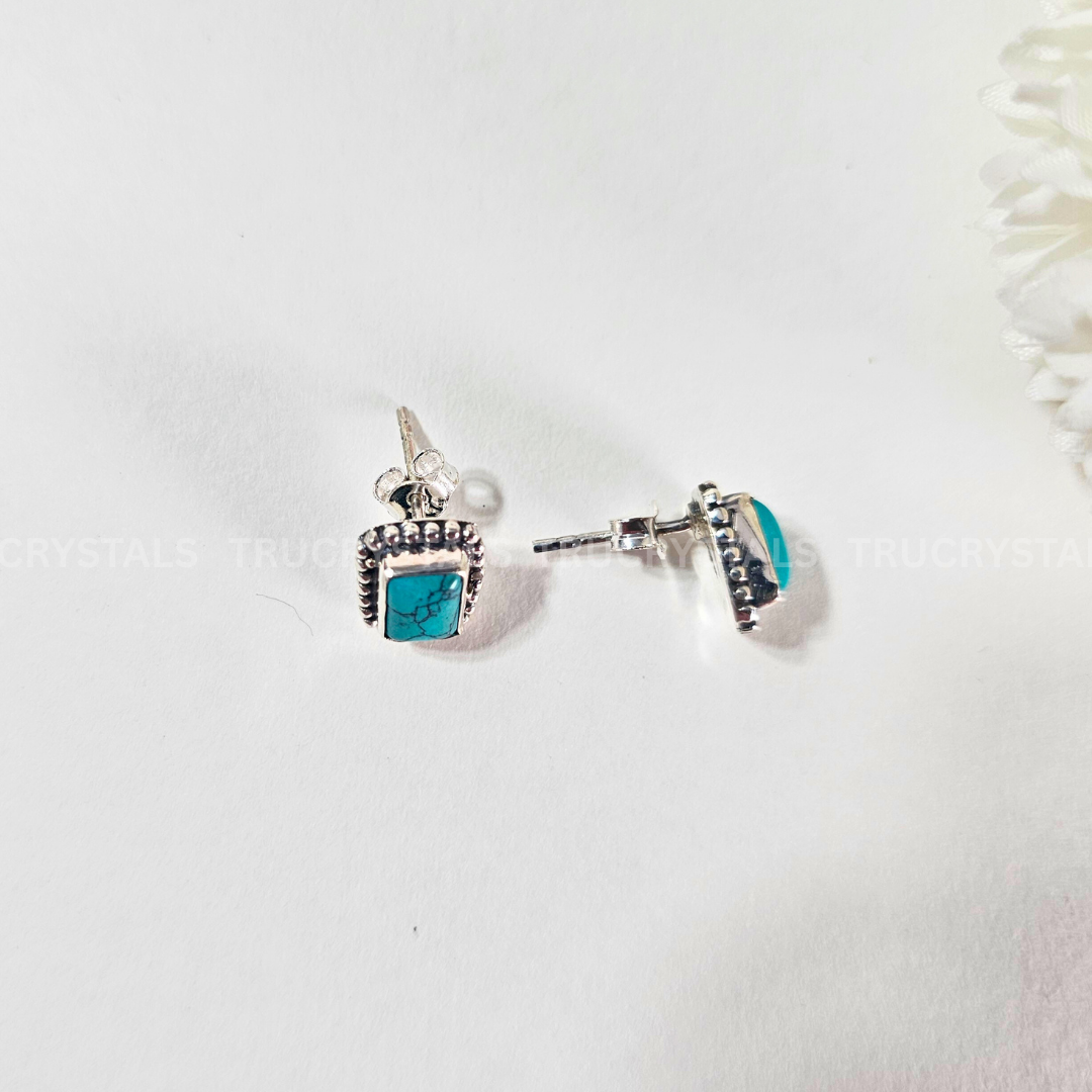 Turquoise Earrings – 925 Sterling Silver