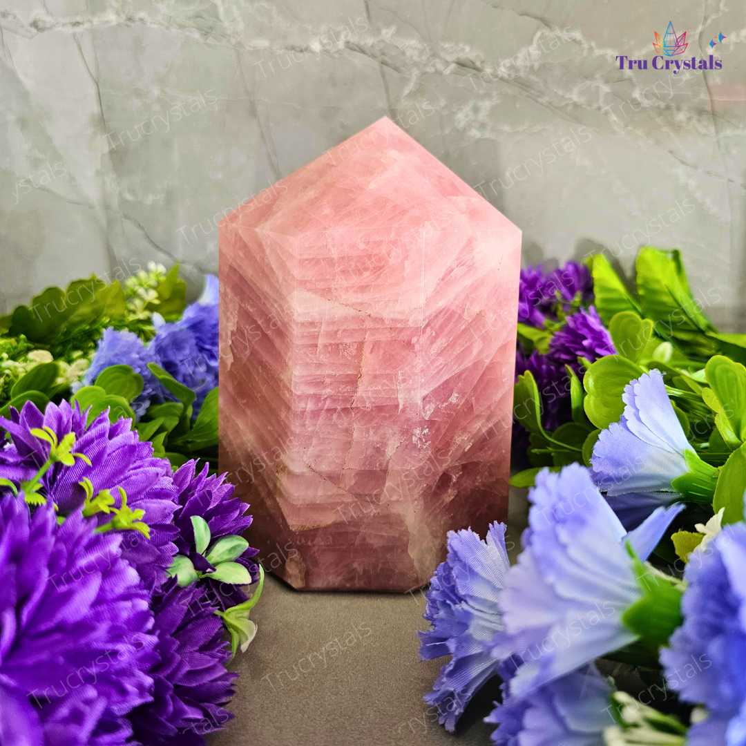 Jumbo Rose Quartz Tower/Point