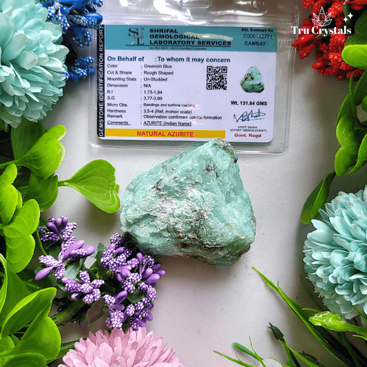 Rare Greenish Blue Azurite Roughs- Certified