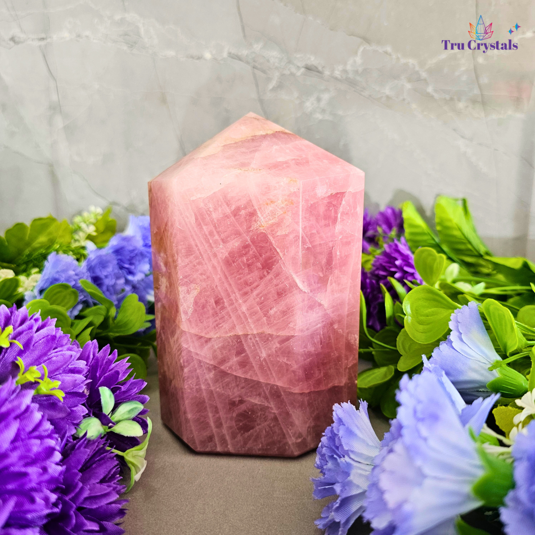 Jumbo Rose Quartz Tower/Point