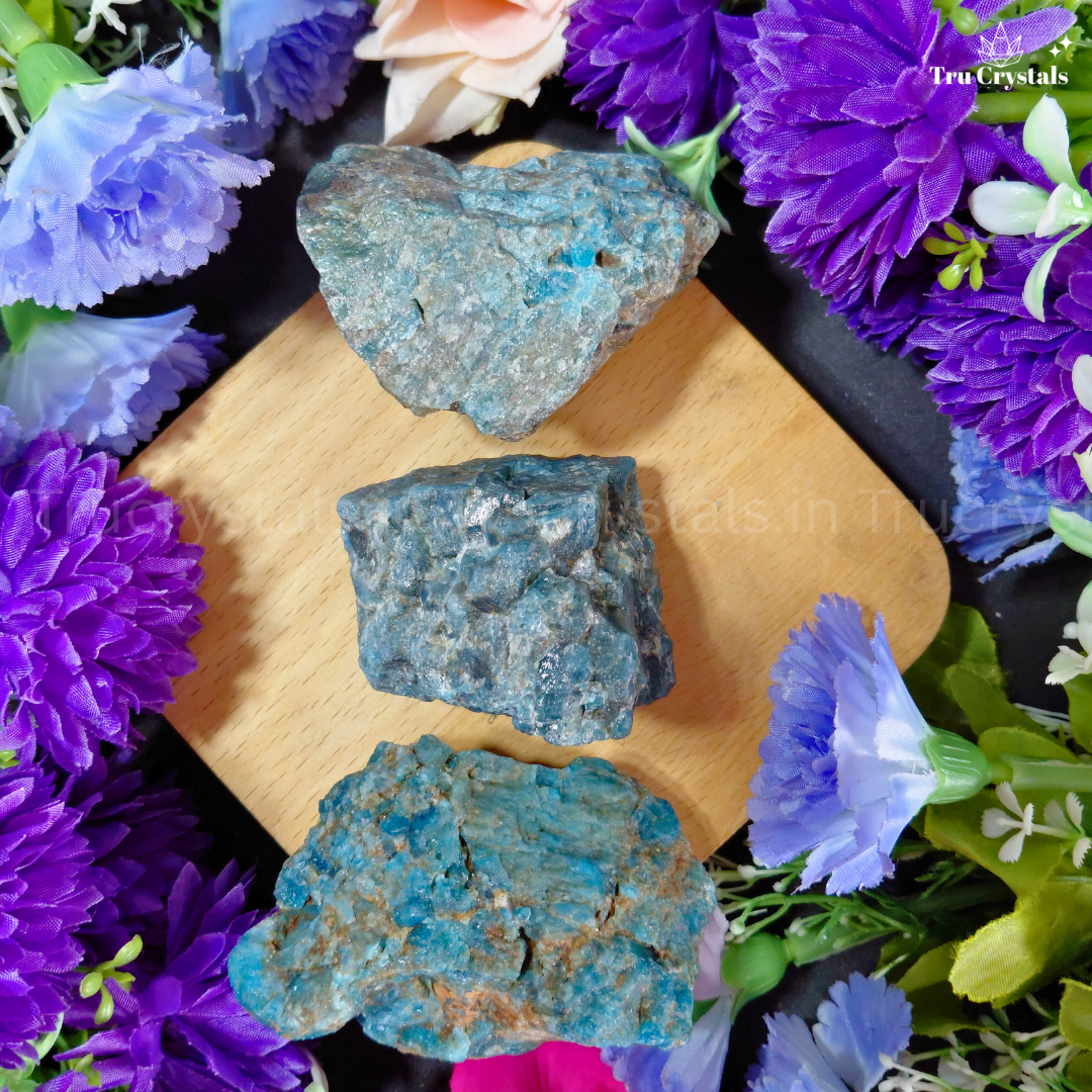 Blue Apatite Rough Stone – Natural Raw Crystal for Motivation, Clarity & Manifestation