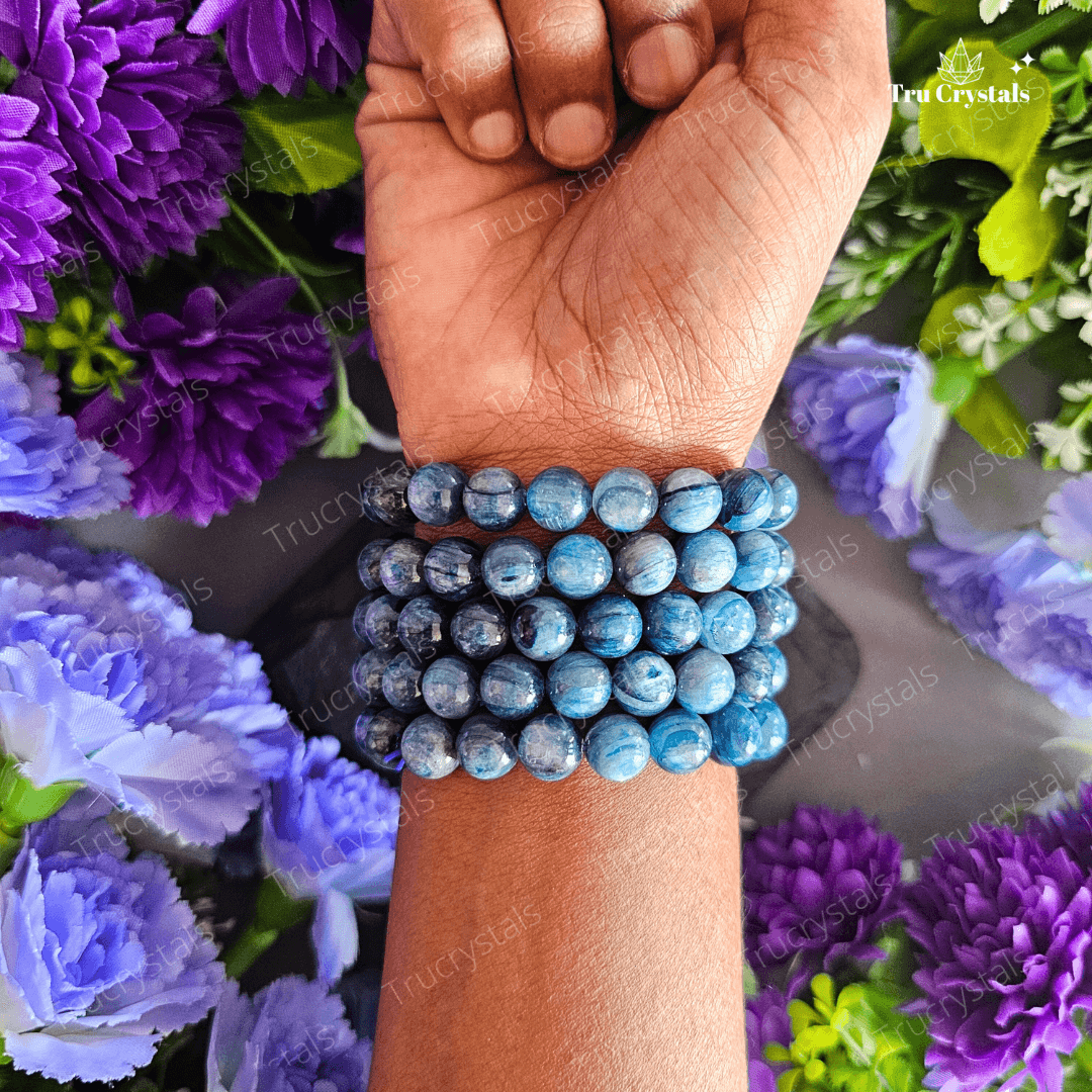 Blue Kyanite Bracelet for Communication skills (certified)