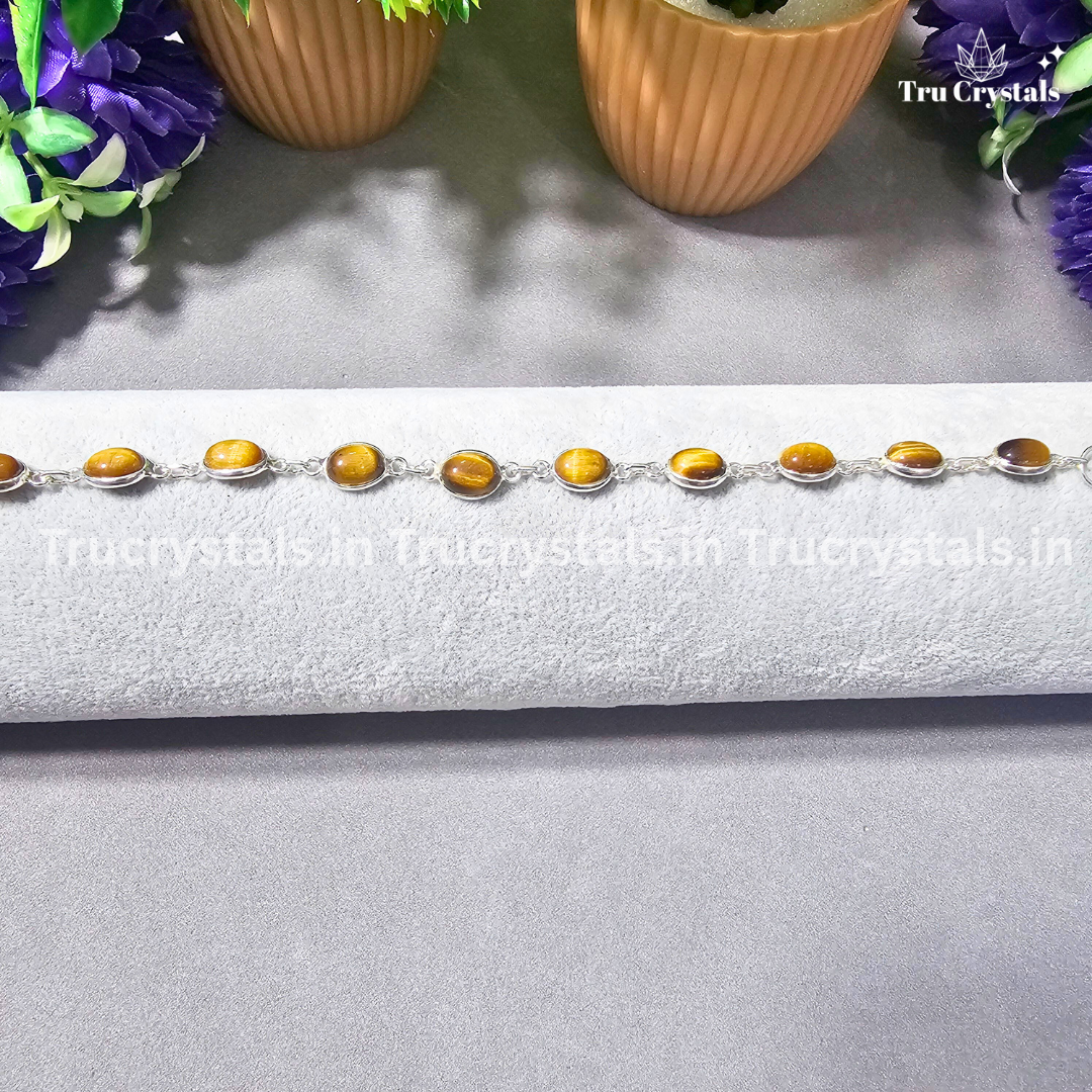 Tiger Eye Silver Bracelet – Strength, Courage & Grounded Confidence