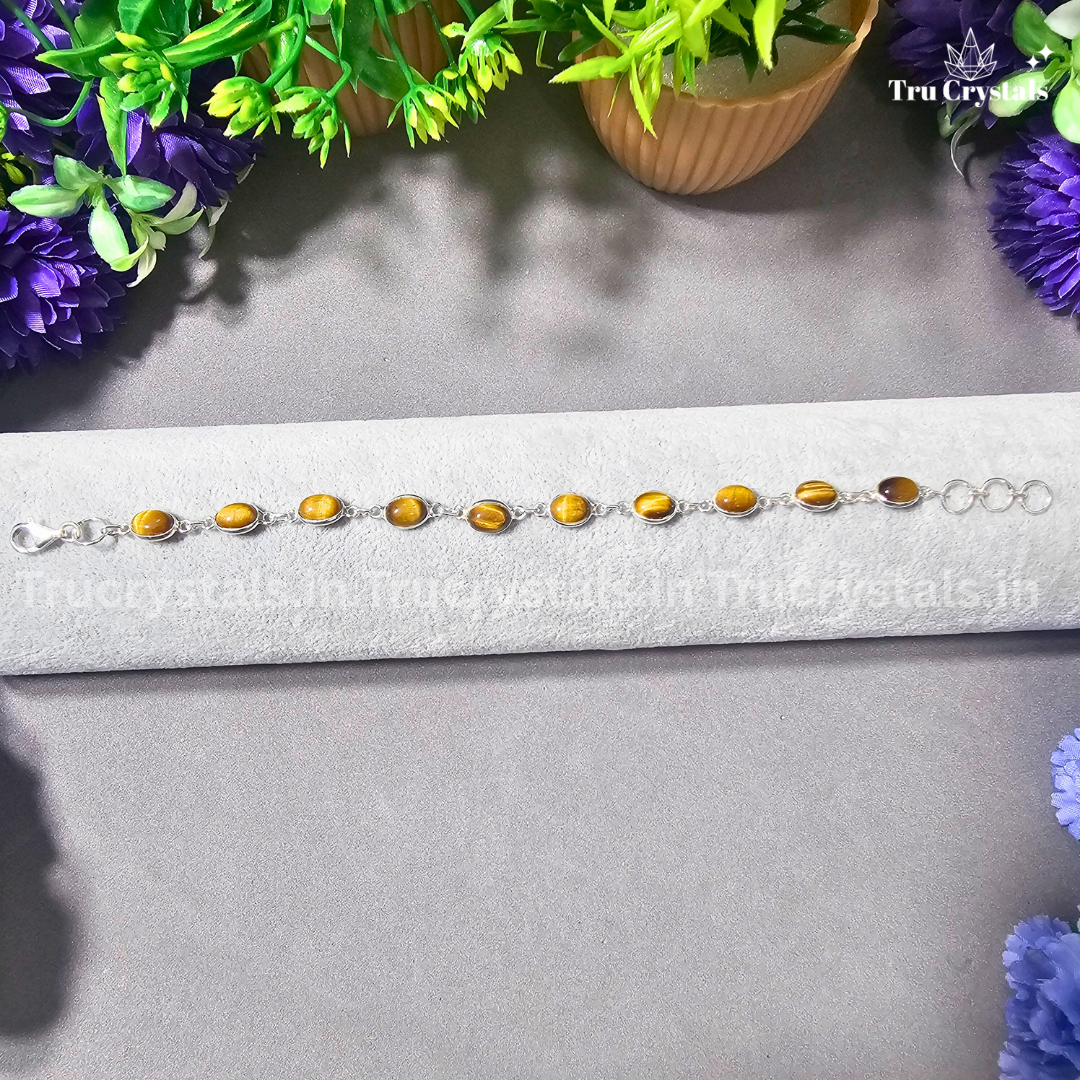 Tiger Eye Silver Bracelet – Strength, Courage & Grounded Confidence