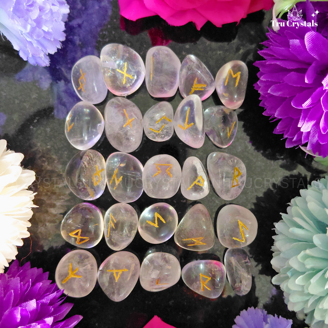 Clear Quartz Runes – Master Healer Symbols for Clarity & Divine Guidance