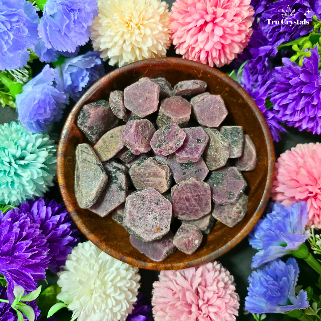 Indian Pink Ruby Rough- Certified