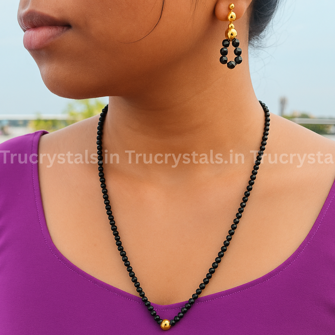Minimalist Black Tourmaline Necklace – Subtle Protection, Everyday Grounding
