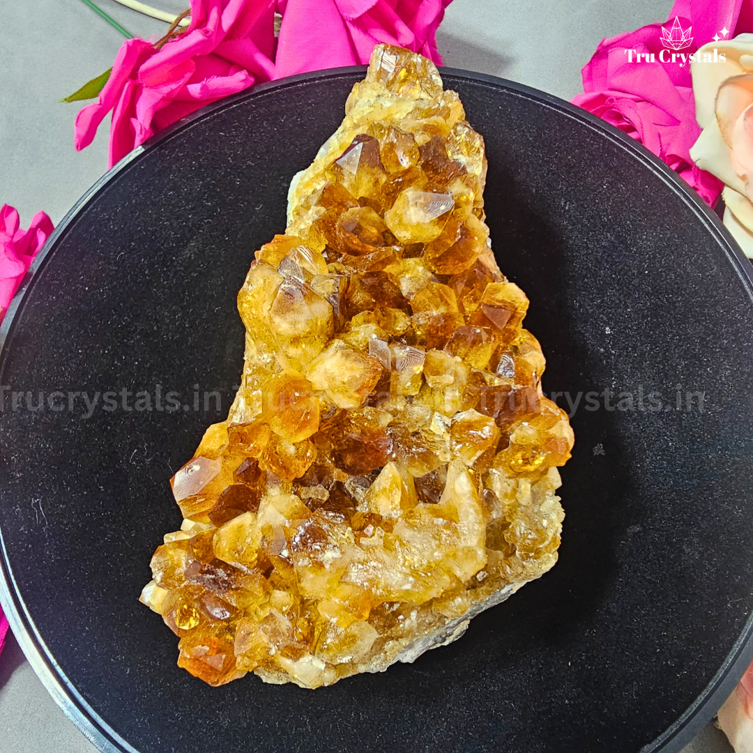 High-Quality Natural Citrine Cluster- Alok