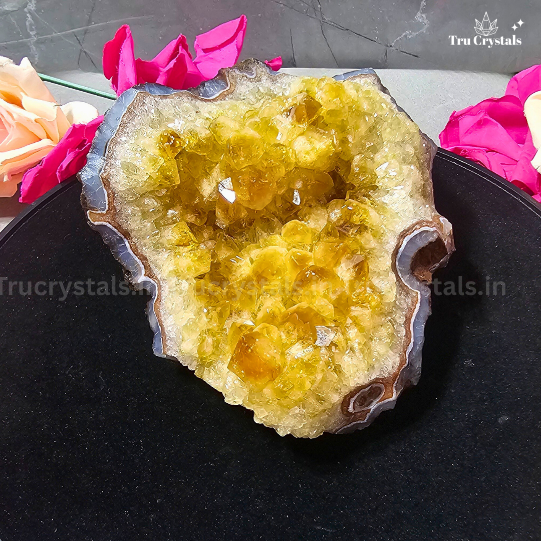 High-Quality Natural Citrine Cluster- Anantha