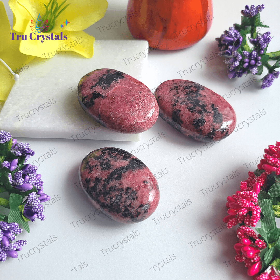 Rhodonite Palm Stone for Stimulate Love & Passion