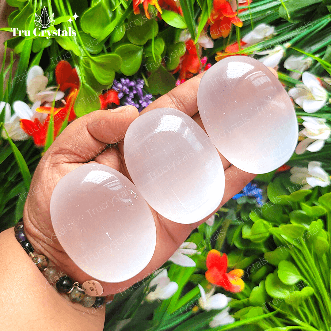 Selenite Palm Stone To cleanse Space and Aura