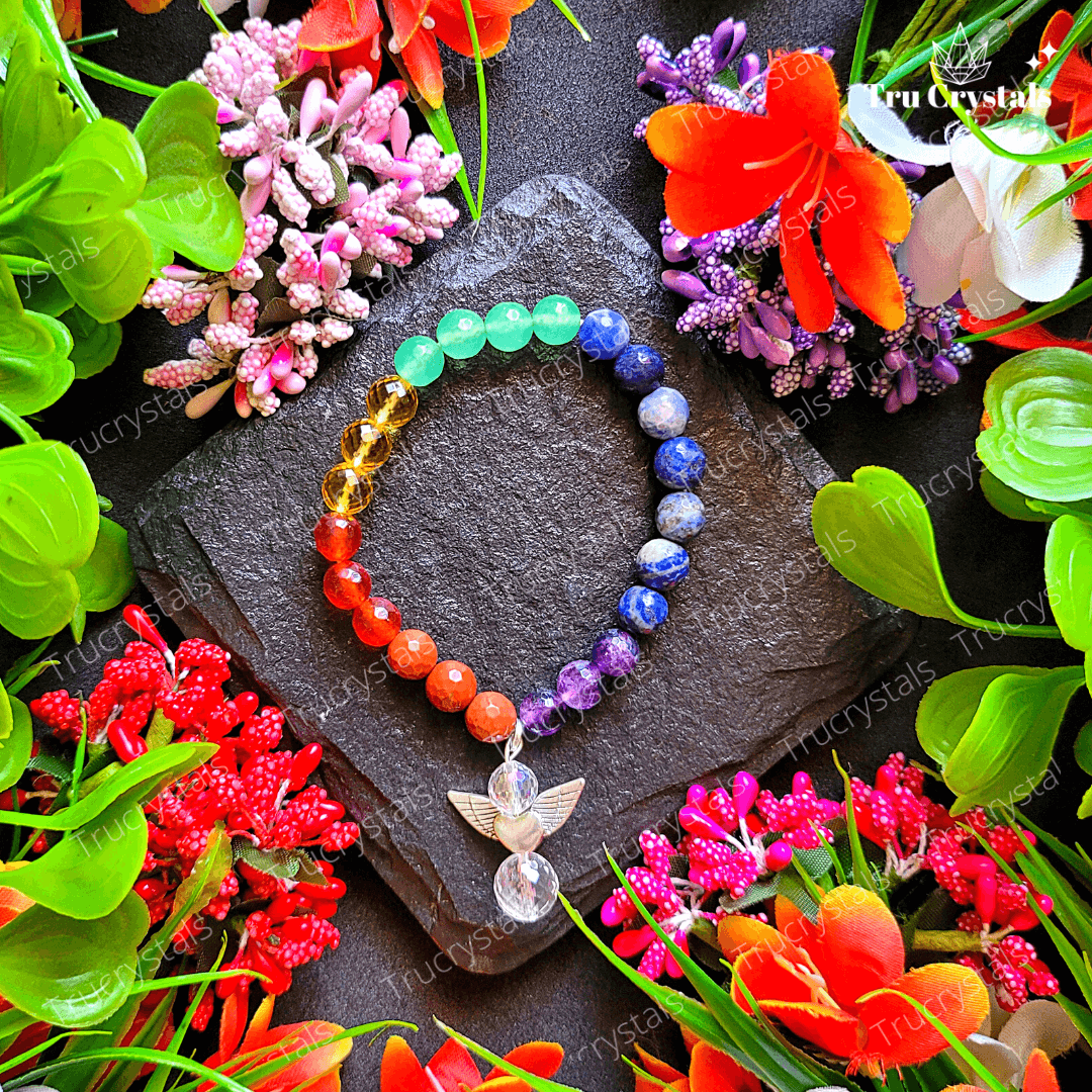 7 chakra Faceted Bracelet (Certified)
