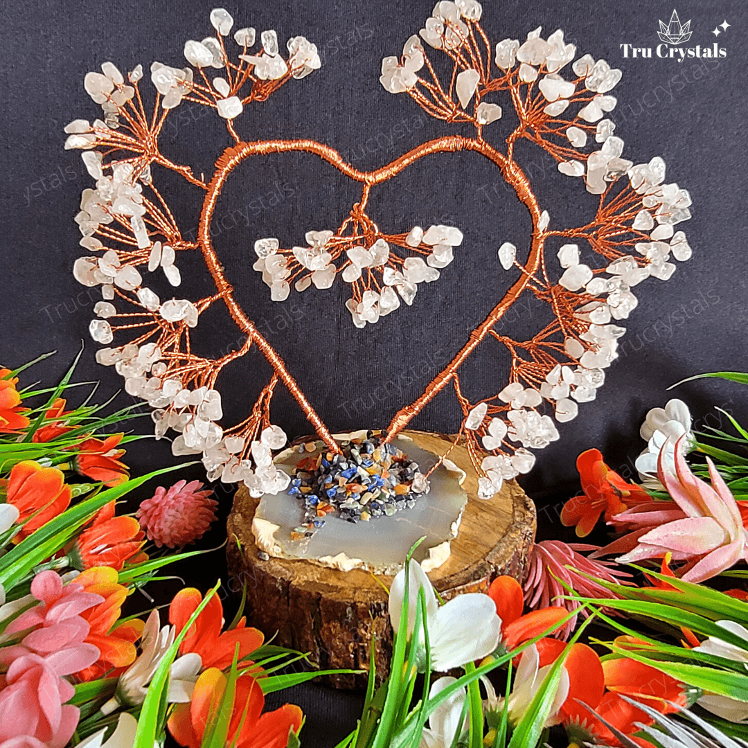 Rose Quartz Heart Tree For loving Vibes