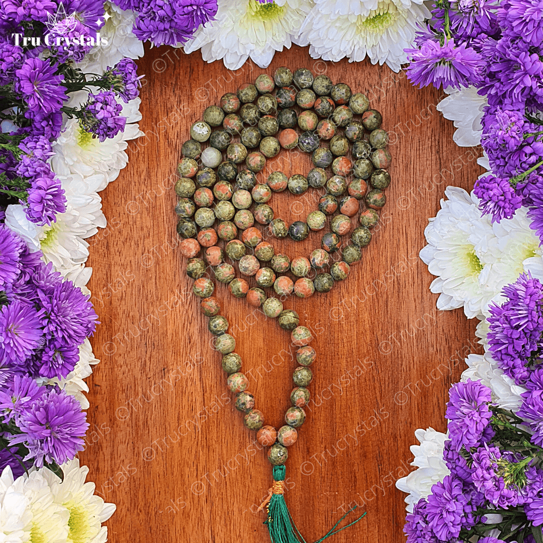 Unakite Japa Mala: For Compassion and Kindness