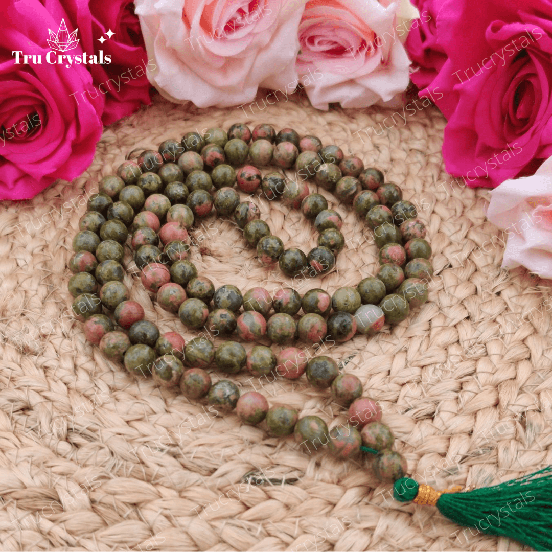 Unakite Japa Mala: For Compassion and Kindness