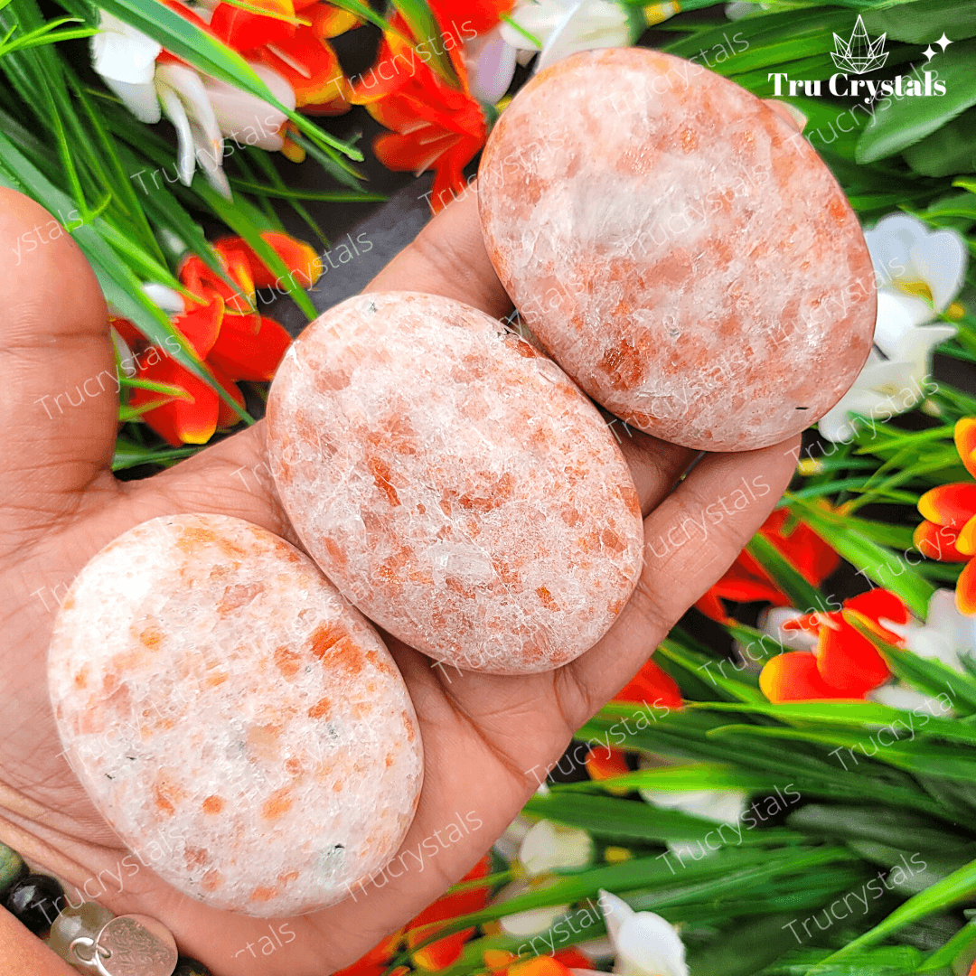 Sun Stone Palm Stone- To attract the spirit of good luck