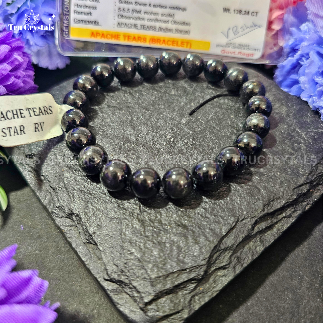 Apache Tears Bracelet For Grief Healing