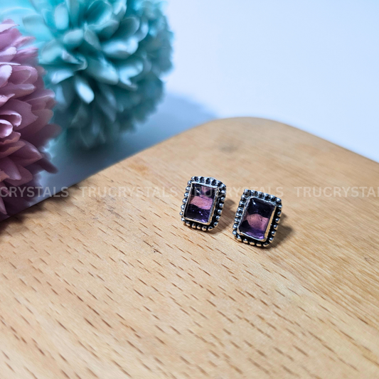 Amethyst Earrings – 925 Sterling Silver