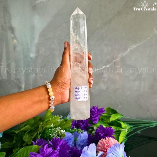 Clear Quartz Tower – Pure Light, Pure Power