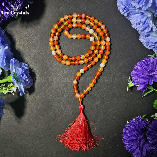 Orange Carnelian Japa Mala – Ignite Your Inner Power and Passionate Devotion