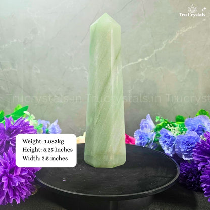 Green Aventurine Crystal Tower – Abundance, Calm & Positive Growth