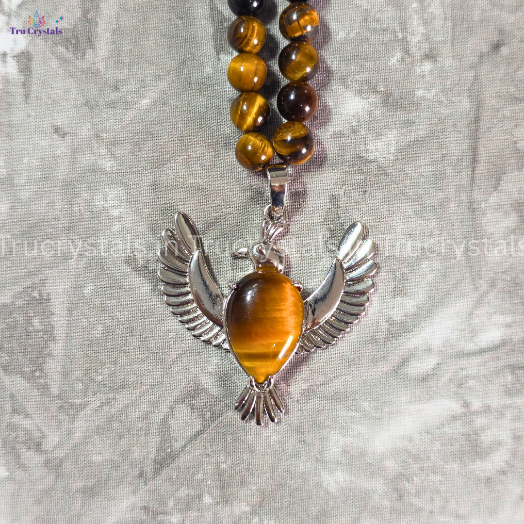 Black Tourmaline and Tiger Eye Necklace