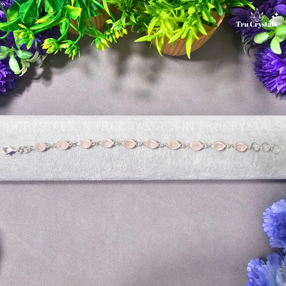 Rose Quartz Silver Bracelet – Love, Harmony & Emotional Healing