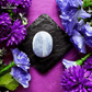 Blue Calcite Palm Stone to ease stress and anxiety