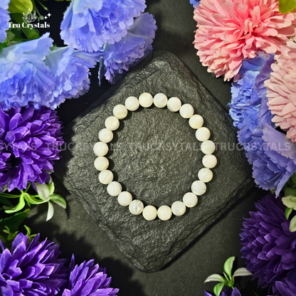 Mother Of Pearl Bracelet For Calming Energy & Inner Wisdom