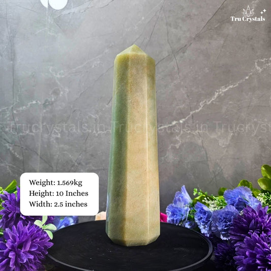 Green Aventurine Crystal Tower – Growth, Prosperity & Heart Alignment