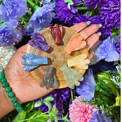 7 Chakra Crystal Angel Set (1 Inch)— Chakra Balance, Protection & Spiritual Harmony | TruCrystals