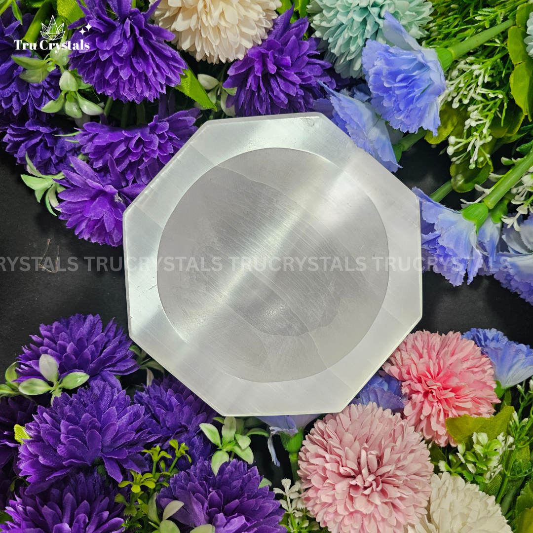 Selenite Octagon Bowl - 4 inches