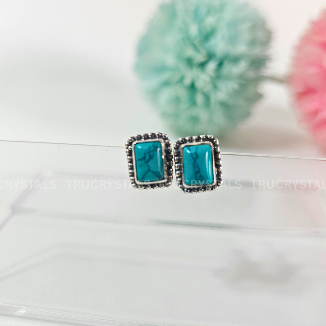 Turquoise Earrings – 925 Sterling Silver