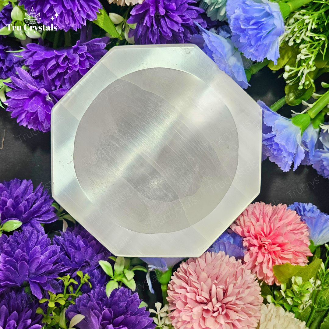 Selenite Octagon Bowl - 6 inches