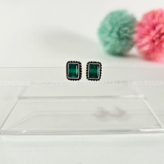Jade Silver Earrings – 925 Sterling Silver Elegance