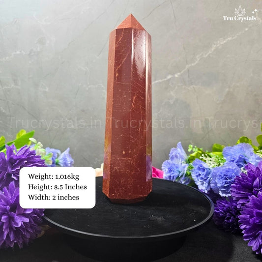 Red Jasper Tower – Grounding Strength Crystal | Root Chakra Healing Stone