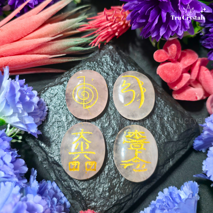 Rose Quartz Reiki Symbol Coins
