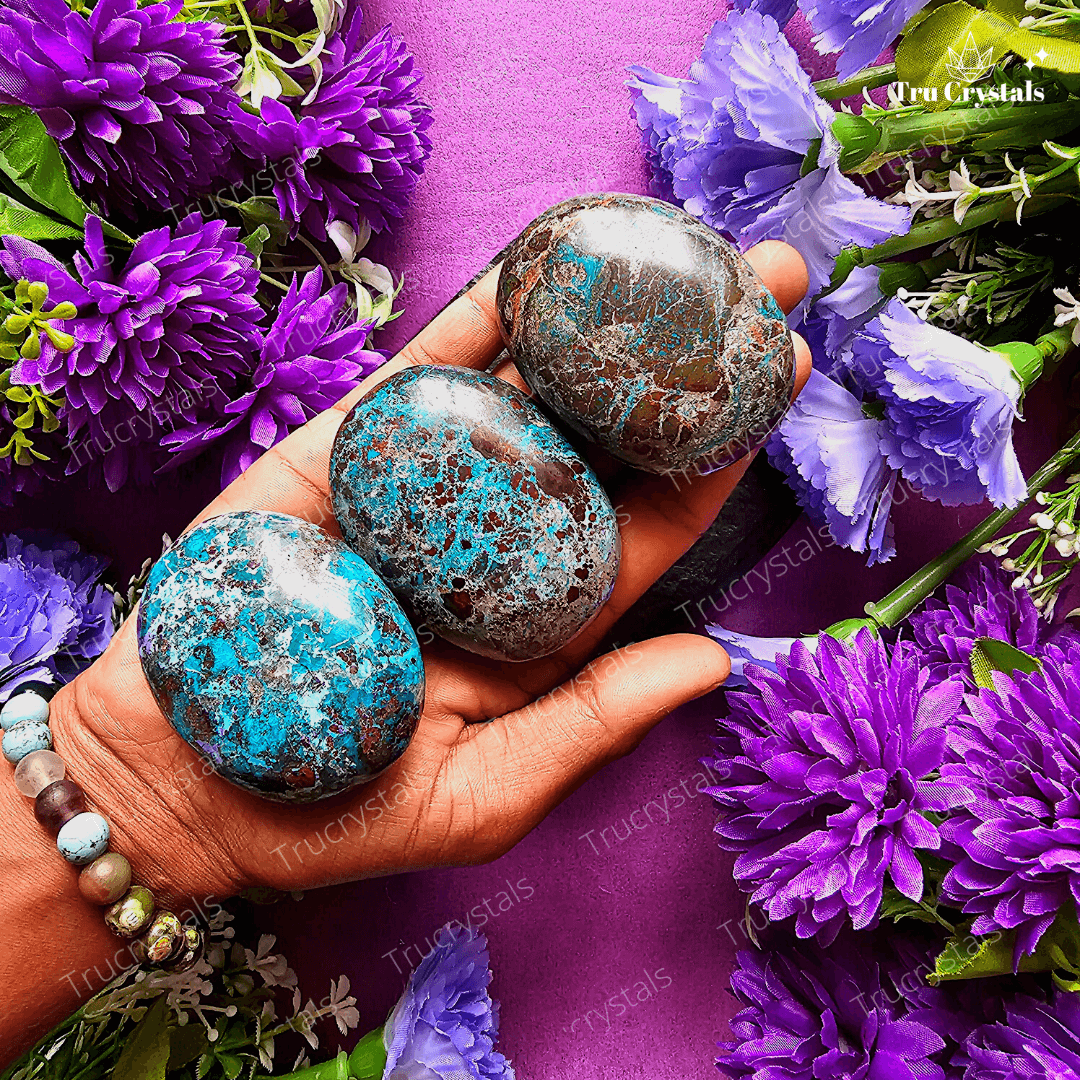 Chrysocolla Palm Stone For Peace & Serenity