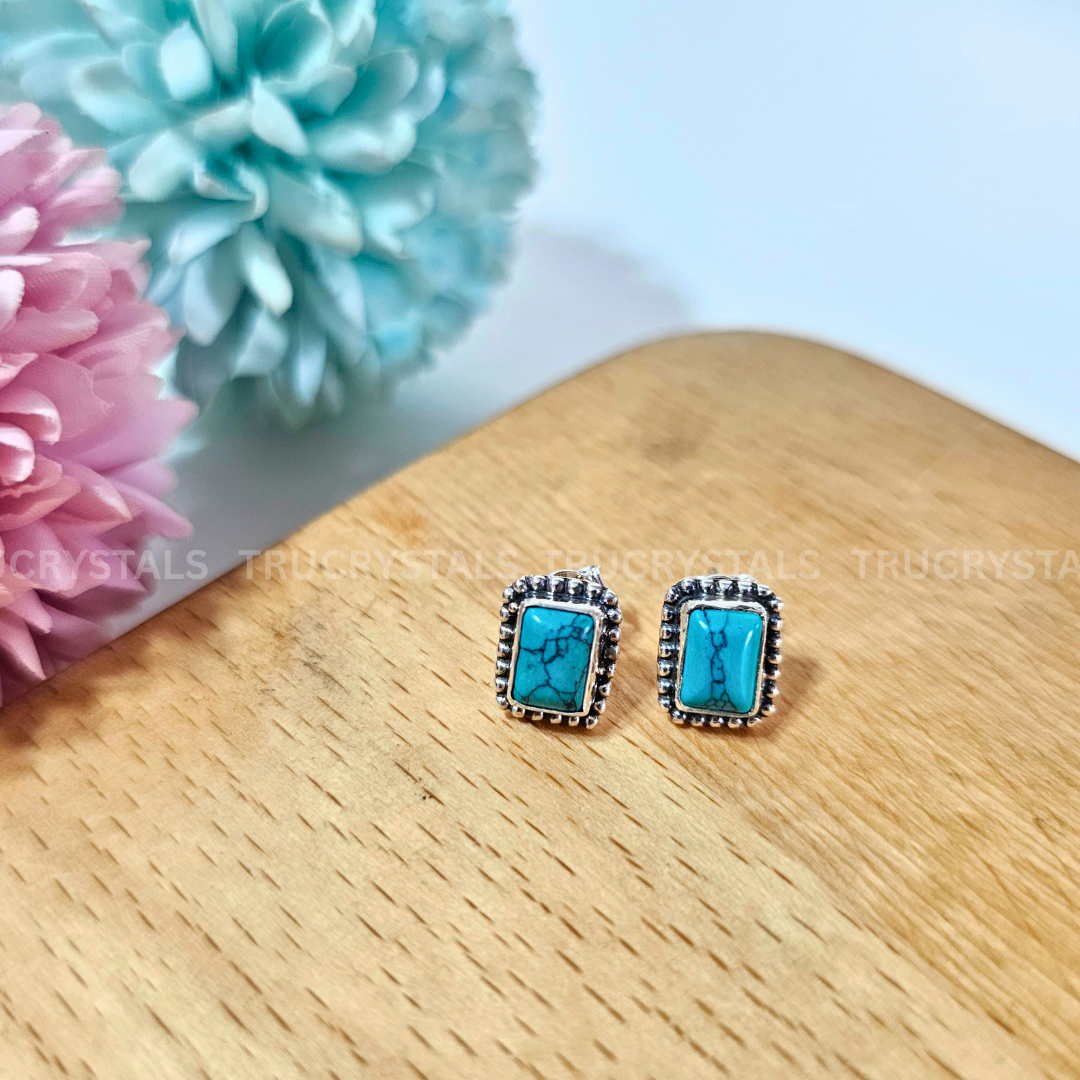 Turquoise Earrings – 925 Sterling Silver