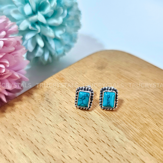 Turquoise Earrings – 925 Sterling Silver