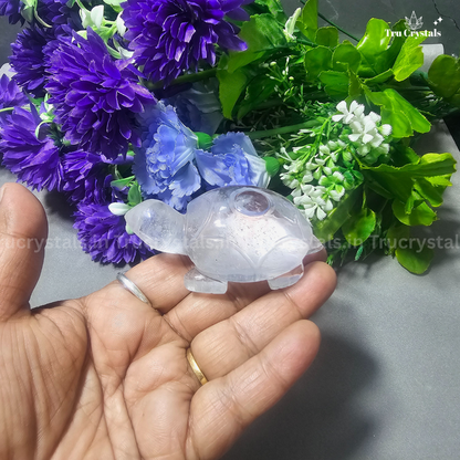 Clear Quartz Tortoise For Luck and Abundance- certified
