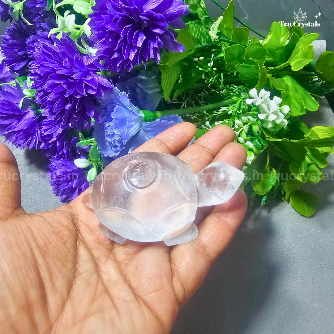 Clear Quartz Tortoise For Luck and Abundance- certified