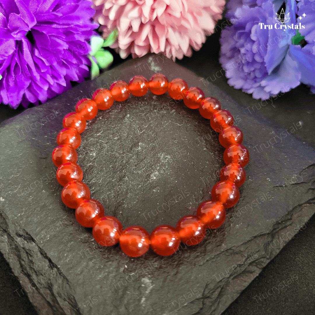 Red Carnelian Bracelet to boost energy vitality Trucrystals.in