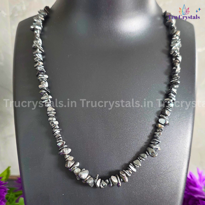 Hematite Chips Necklace – Natural Grounding & Protection Crystal Jewelry