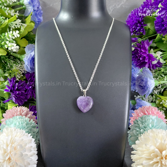 Amethyst Heart Pendant Necklace