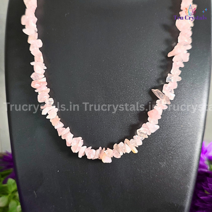 Rose Quartz Chips Necklace – Stone of Love, Healing & Emotional Balance
