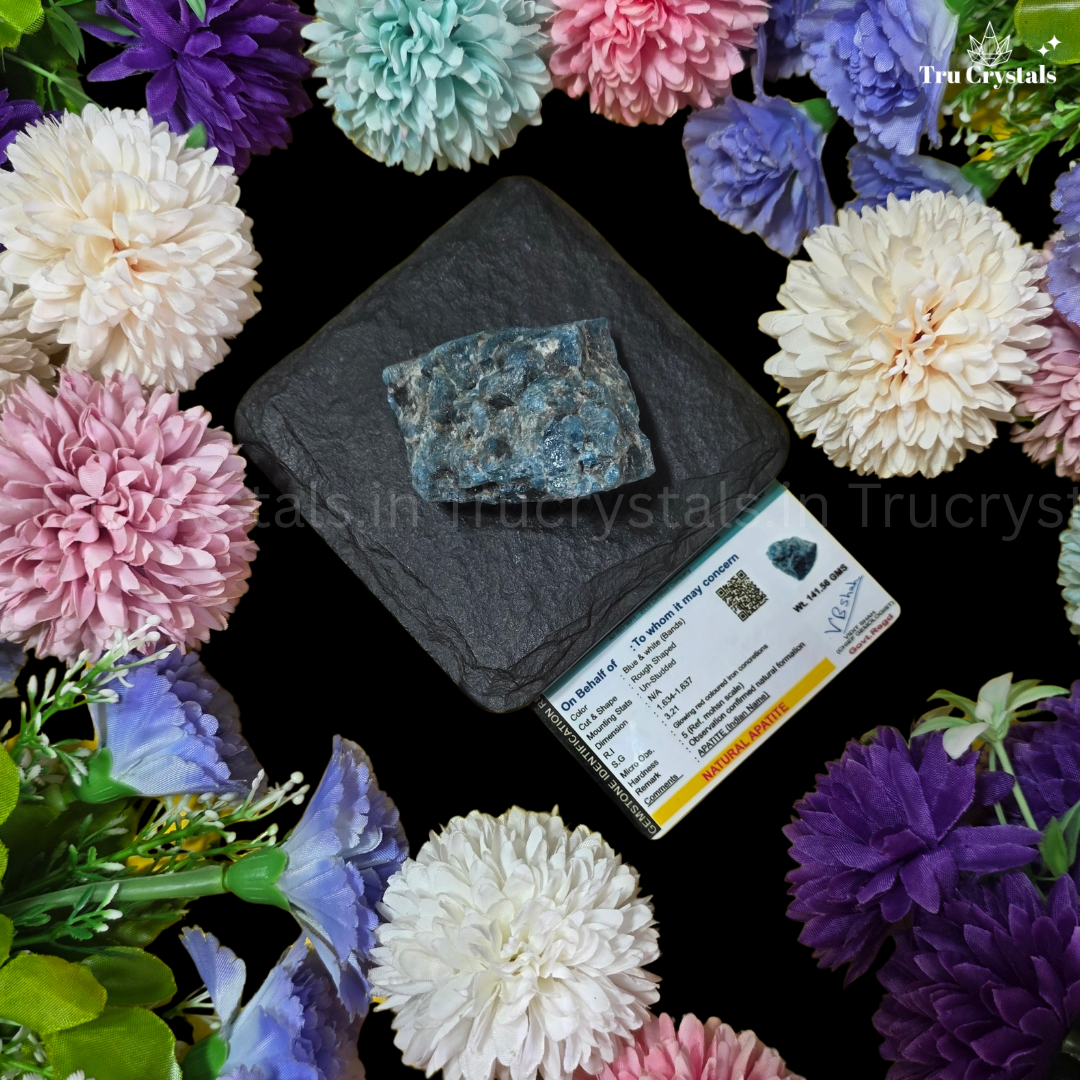 Blue Apatite Rough Stone – Natural Raw Crystal for Motivation, Clarity & Manifestation