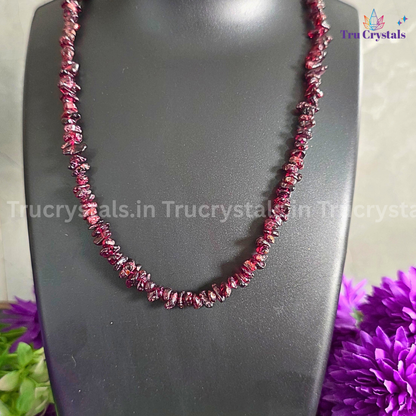 Red Garnet Chips Necklace – Crystal of Vitality, Passion & Inner Strength